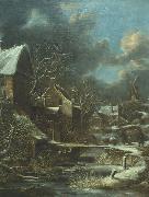 Klaes Molenaer Winter landscape oil